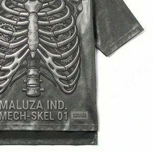 Camiseta Urbana Metálica para Hombre, Estilo Oversize, Diseño Brillante, Premium, Casual, Europa, Estados Unidos, MALUZA INDUSTRIES - Product Image 2