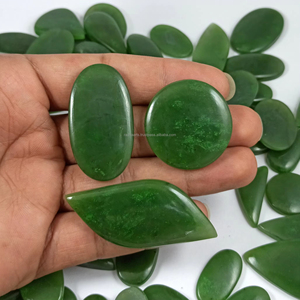 หยกเนฟไรต์ธรรมชาติคุณภาพสูงสีเขียวขัดมือ ทรงคาโบชอง เปลี่ยนสีได้ ขนาด 20-35 มม. สำหรับทำจี้ แหวน และเครื่องประดับ - Product Image 5