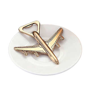 Décapsuleur personnalisé en alliage de zinc, forme avion antique, ouvre-bouteille en métal pour cadeau de mariage, souvenir de fête et cadeau de remerciement - Product Image 1