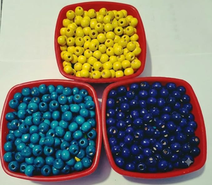 FAIZA CRAFT FC-8402 Perles gravées en bois de hêtre écologique de 4 mm, multicolores, luxueuses, modernes, naturelles, intercalaires, sans plomb, haute qualité - Product Image 6