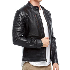 Vintage Style Casual Men's Black Leather Jacket Custom Design Premium Quality Outerwear Men's Leather Jacket For <b>Online</b> Sale - Product Image 5