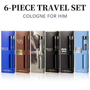 Set di 6 Profumi da Uomo Eau De Toilette Spray Lunga Durata, 35ml Ciascuno, 6 Fragranze Diverse, Mini Set da Viaggio - Product Image 1