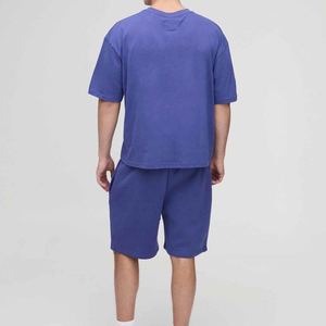 Ensemble de vêtements d'été pour hommes à manches courtes, t-shirt et short en coton, style décontracté streetwear, dernier style tendance - Product Image 3