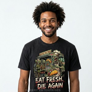 Camiseta Personalizada para Hombre, Diseño Gráfico Vintage en Negro, Estampado Pixel Art de Zombis, Alta Calidad, 100% Algodón, Fabricante de Camisetas Retro de Videojuegos - Product Image 3