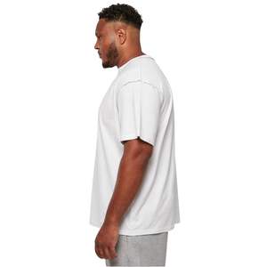 Camiseta de algodón 100% de 280g al por mayor, lisa, oversize, con efecto invertido, para hombre, talla grande, de corte holgado, con impresión de LOGO personalizado, de gramaje pesado - Product Image 4