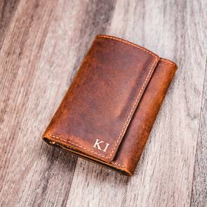 Elegante Cartera Triple de Cuero Genuino para Hombre con Bloqueo RFID, Estilo Vintage, Delgada, con Tarjetero y Monedero, Personalizable OEM NTW-0020B - Product Image 4