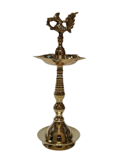 Lámpara de aceite India Brass Peacock Mahabharat Diya - Product Image 4