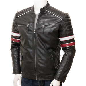 Al Nolan Enterprises <b>Men's</b> PU Leather Hooded <b>Jacket</b> Streetwear Style <b>Waterproof</b> Breathable Quick Dry Eco-Friendly Anti-Bacterial - Product Image 1