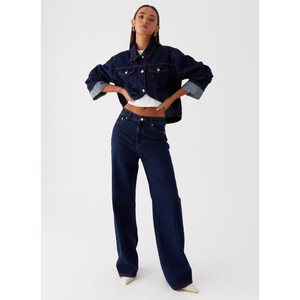 Ensemble deux pièces en jean fabriqué au Vietnam pour femme, design personnalisé OEM ODM + logo + couleurs tendance - Product Image 5