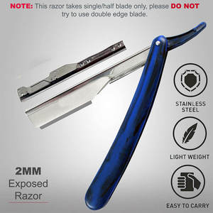 Manufacturer of Custom Logo Stainless Steel Barber Folding <b>Razor</b> for Face & Body Use <b>Single</b> <b>Blade</b> Lightweight 43g - Product Image 4