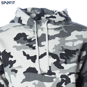 Sweat à capuche technique personnalisé pour homme, imprimé camouflage, col en polaire, polyester/coton, style formel pour la saison printanière - Product Image 6