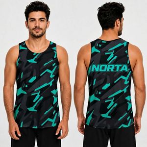 Camiseta Deportiva de Malla Interlock de Poliéster de 120 GSM con Estampado Geométrico Sublimado, Transpirable, para Entrenamiento, Fisicoculturismo y Fitness para Hombre - Product Image 4