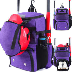 Sac à dos léger et tendance pour équipement de softball et de baseball – Grand sac de sport d'extérieur avec compartiment pour casque - Product Image 1