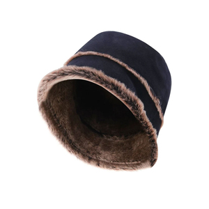 Chapeau bob personnalisé en coton/polyester avec doublure en fourrure, pour femme, chaud, nouveau style. - Product Image 2