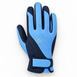 Guantes de equitación con paneles de malla transpirable, texturas duraderas en la palma y correas ajustables en la muñeca para una mayor seguridad. - Product Image 4