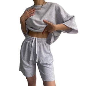 Conjunto de Verano de 2 Piezas para Mujer, Camiseta y Pantalones Cortos Casuales, Estilo Urbano, Spandex/Poliéster, Transpirable, a la Moda, 2026 - Product Image 1