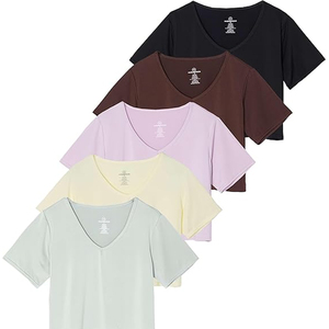 T-shirt court oversize basique pour femme en coton, coupe ample, manches courtes, style décontracté streetwear, logo personnalisé - Product Image 1