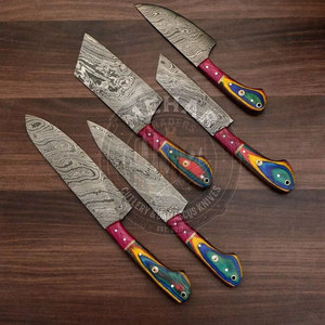 Nouvel ensemble de couteaux de cuisine professionnels en acier Damas, vente en gros à bas prix - Product Image 4