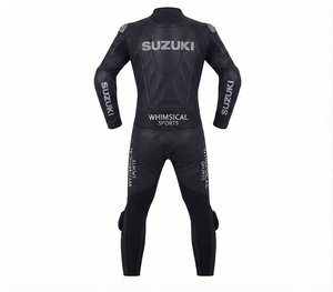 ชุดจั๊มสูทหนังแท้พรีเมียม Suzuki MotoCP Racing 1 ชิ้น/ชุดขับขี่พร้อม Hump Level 2 CE ผลิตตามสั่ง - Product Image 2