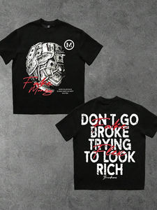 Camiseta de Alta Calidad Talla Grande, Estilo Hip Hop, Moderna, Personalizable con Estampado, 100% Algodón, Hombros Caídos - Product Image 5