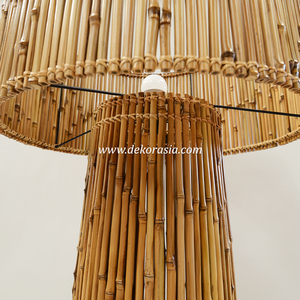 Sena Natural Bamboo <b>Standing</b> Lamp Handmade Floor Lamp for Living Room Bedroom Hotel Interior Lighting Decor - Product Image 5