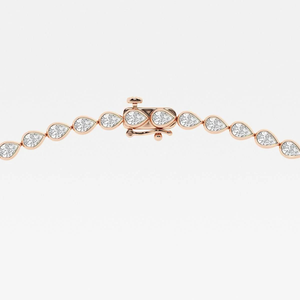 Collar de cadena tipo tenis con diamantes cultivados en laboratorio en forma de pera de 12.5 quilates, engaste de bisel orientado al este-oeste, collar brillante, joyería de cadena tipo tenis. - Product Image 3