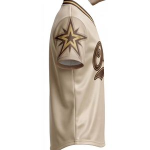 Maillot de baseball personnalisé sublimé respirant à manches courtes col en V imprimé numériquement motif 3D uniforme d'équipe vêtements de sport - Product Image 2