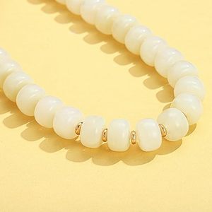 LILIE&WHITE Resin Chunky Beaded Necklace for Women Minimalistic Modern Statement Necklace Jewelry Accessories - Product Image 3