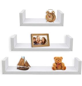 Modern Glass Standing Type 5-Layer Traditional Display <b>Shelf</b> Decorative Wall Book <b>Shelf</b> for Living Room <b>Bedroom</b> Office - Product Image 4