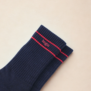 Chaussettes de yoga antidérapantes avec logo personnalisé, longueur mi-mollet, chaussettes de sport antidérapantes pour adultes, été - Product Image 2