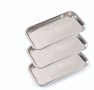 Bandeja manual duradera para limpieza dental de acero inoxidable alemán, diseño ligero, superficie lisa, certificación CE para hospitales, clínicas y uso dental. - Product Image 2