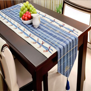 Chemin de table en coton imprimé Jacquard Weave de qualité supérieure conçu pour les mariages Occasions festives Hôtels Restaurants Banquets - Product Image 6