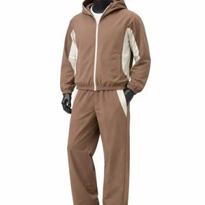 Ensemble de survêtement coupe-vent personnalisé OEM, deux pièces, veste zippée, survêtement de jogging, veste coupe-vent en nylon, survêtement pour homme - Product Image 1
