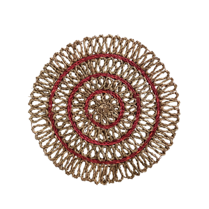 Sustainable Style Seagrass <b>Placemats</b> Round Woven Table Mats Natural Straw Charger Plates for Green Home Decor - Product Image 1