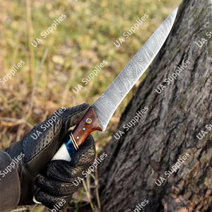 Cuchillo de Filetear Pescado Profesional de Acero Damasco con Patrón en Espiral, Hecho a Mano, Grado Industrial DIY, Extra Afilado, Soporte OEM/ODM, Venta al por Mayor - Product Image 2