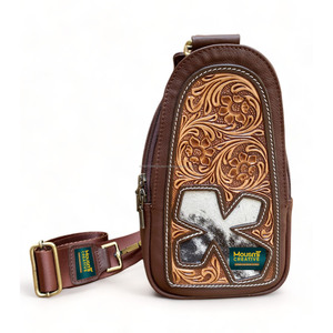 Sac bandoulière en cuir véritable vintage décontracté de taille compacte Sac messager en cuir véritable personnalisé - Product Image 1