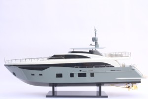 Modelo de Yate Moderno de Madera Pintado en Gris y Negro de 35 Metros, PRINCESS, Hecho a Mano, para Decoración del Hogar, Regalo de Acción de Gracias, Regalo Empresarial - Product Image 2