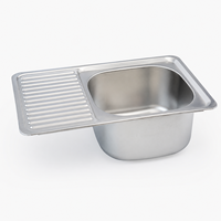 TADT Vietnam Fabricante Mayorista Fregadero de Cocina de Acero Inoxidable de un Solo Tazón de Primera Calidad, Montaje Superior, Empotrable, Acabado Satinado, Moderno, 2 Años de Garantía