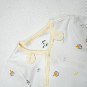 Chemise kimono unisexe pour bébé ALB12, 100% coton biologique, manches courtes, motif de dessin animé, style mignon, fermeture à un seul bouton, respirant, taille 4 - Product Image 5
