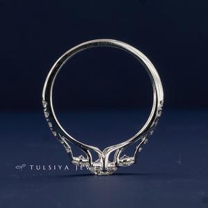 14K Solid Gold Pointer Shape Diamond Ring for Women Natural Diamond Fine Jewelry Elegant Wedding Ring Modern Design <b>Gift</b> - Product Image 4