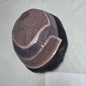 Taz Hair BD Peluca de Cabello Humano con Encaje Frontal para Hombres, Cabello Remy Indio, Ondas de Agua, con Parches Centrales - Product Image 6