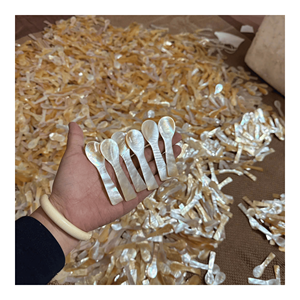 Black Mother Of Pearl Spoon Smooth pearl <b>shell</b> spoon for coffee tea desserts and elegant tableware Vietnam - Product Image 2