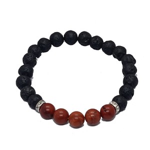 High quality Lava Red jasper Crystal Gemstone Bead Bracelet Fashion Charm Jewelry for Men Women for Energy Meditation Gift - Product Image 3
