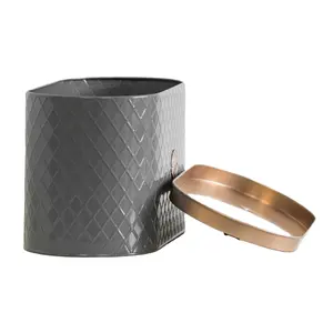 Metal White Wood Lidded Metal Bread Bin Kitchen Bread Container Food <b>Storage</b> Box Holder Kitchen Counter Top Bread Box - Product Image 1