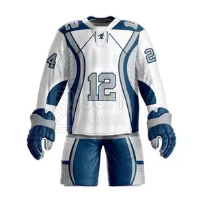 Uniforme de hockey sur glace moderne, design personnalisé élégant, polyester respirant et écologique, nom/numéro/logo personnalisés pour équipe compétitive - Product Image 3