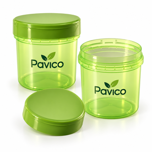 Pot rond en PET pour aliments secs avec couvercle en plastique, couleur personnalisée, fabricant d'emballages OEM ODM au Vietnam - Product Image 3