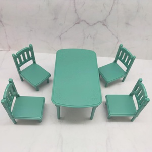 1/12 Scale Dollhouse Dining <b>Table</b> and Chair Set Perfectly Miniature Incredibly Cute Ready for Tiny Tea Parties - Product Image 2