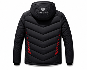 Veste d'hiver matelassée imperméable à capuche pour homme, personnalisée, pour la randonnée en plein air, veste décontractée, fabricant OEM ODM - Product Image 2