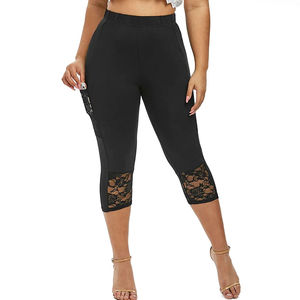 Leggings de sport taille haute pour femmes, noirs, pour fitness, yoga et gym, pantalons capri, service OEM - Product Image 1