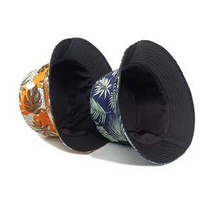 Unisex Bucket Hat Tropical <b>Leaf</b> Print Polyester Canvas Summer Beach Casual Adult 56-58CM - Product Image 2